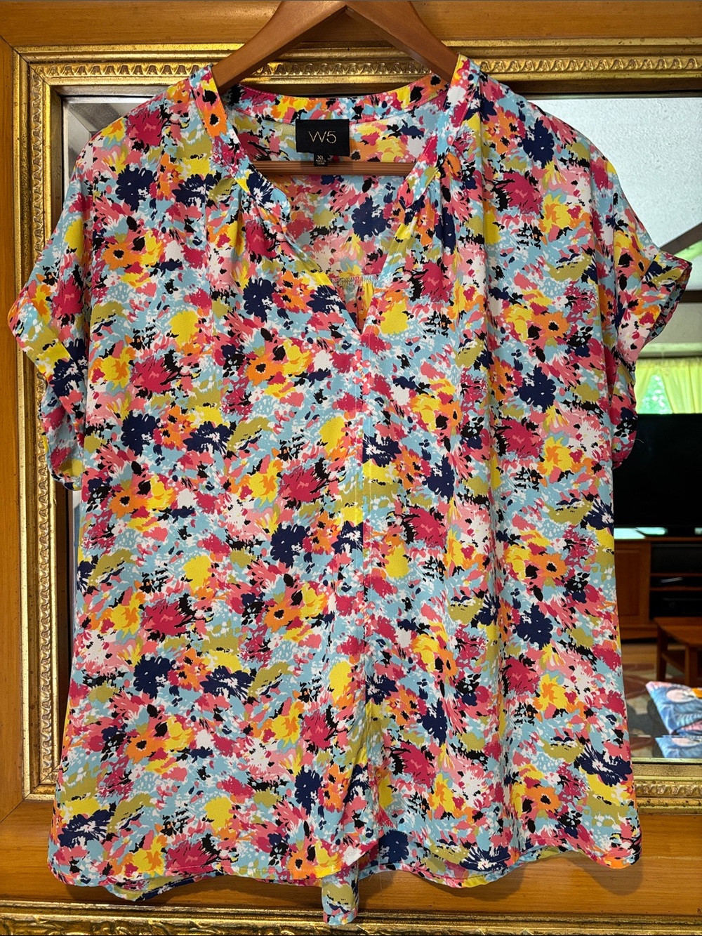 W5 Blue Floral Top - Size XL